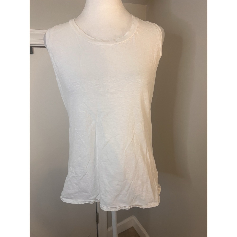 525 America White 100% Cotton‎ Tank Top Women's Large
